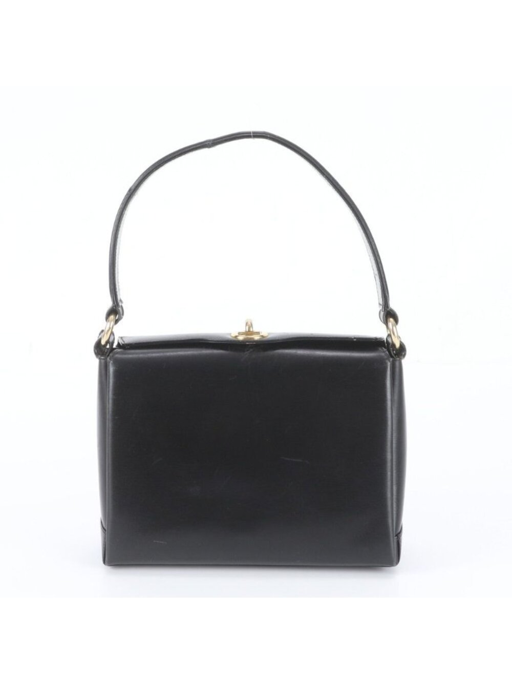 Gucci Turnlock Leather Shoulder Bag Hand Black
